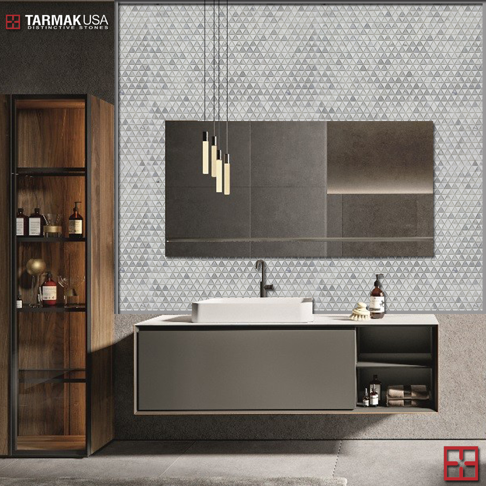 tarmakusa's tweet photo. Bring a unique look to your walls and backsplashes with the Diamantes mosaic collection. #tarmakusa #mosics #walltiles #kitchendesign #kitchenremodeling #interiordesign #diamantesmosaics #biancodolomite #bardigliomarble #homeremodel #homerenovation #backsplash #backsplashideas https://t.co/ztcMuOADmH