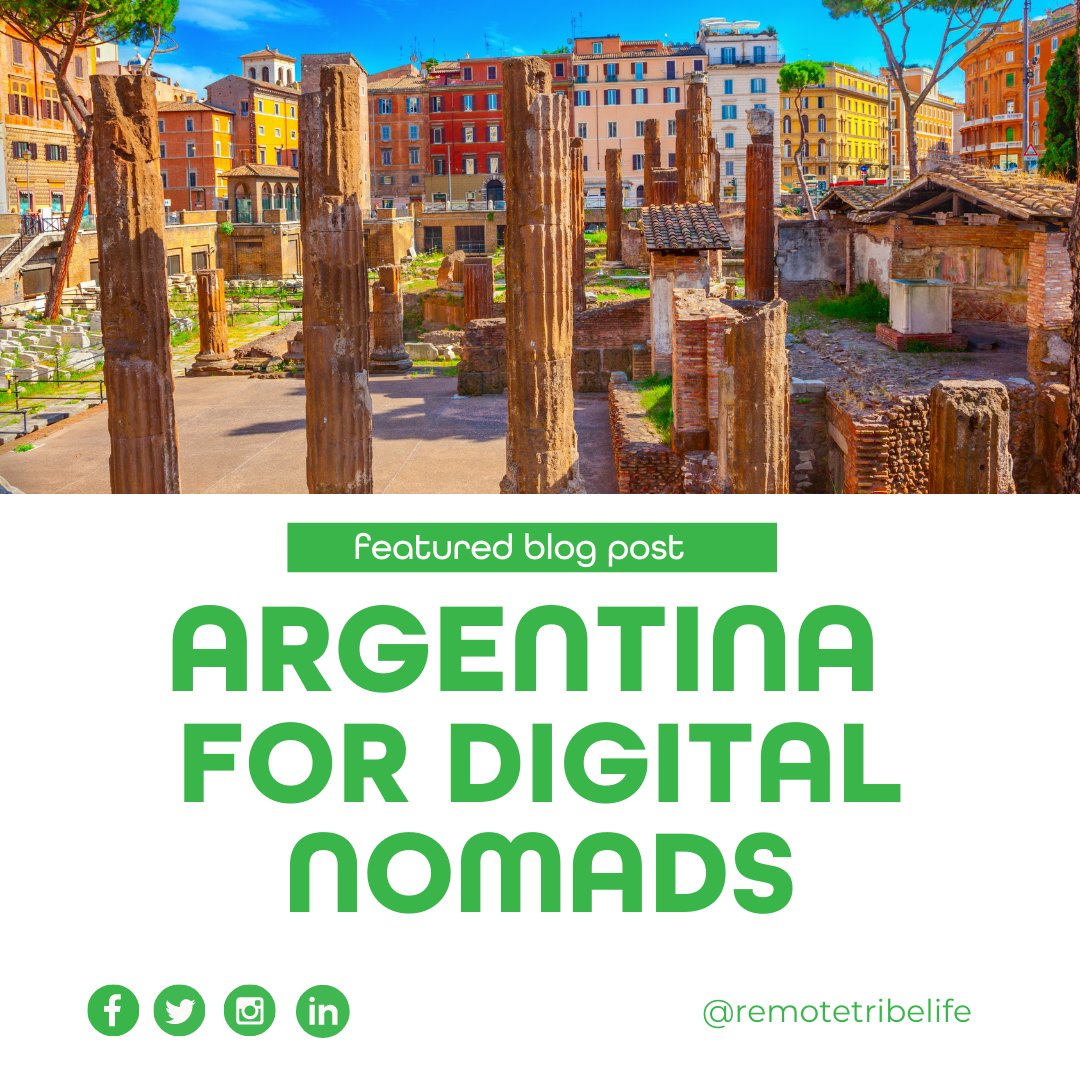RemoteTribeLife's tweet photo. #Argentina is an attractive destination for digital nomads, and the Digital Nomad Visa makes it possible for them to live and work in this beautiful country. https://t.co/3zDrYZDmlV
Like & retweet this post to support us! ππ»
#visa #dnvisa #digitalnomadvisa https://t.co/OOfDz7viR1