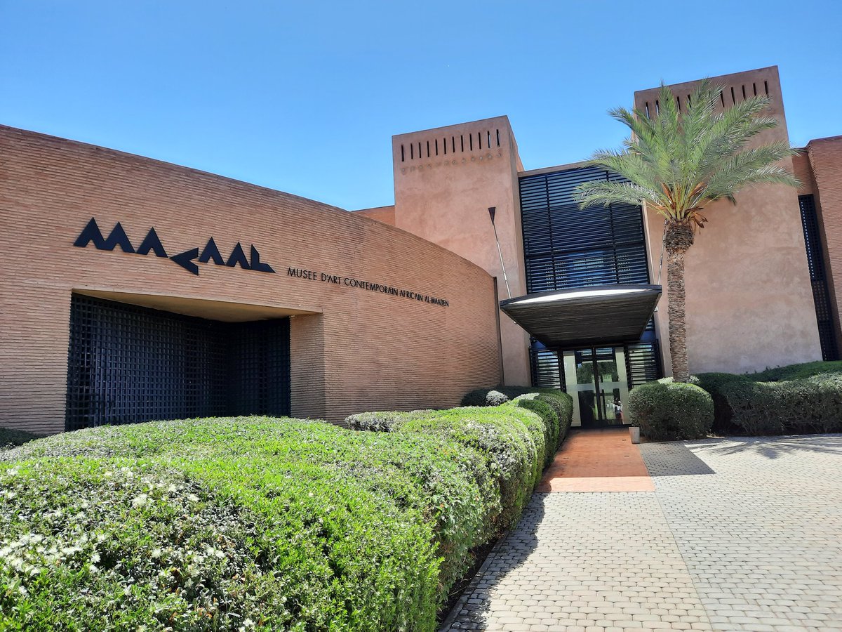 llhmc's tweet photo. Loved visiting #MACAAL today in Marrakech with @obituarywriter and @RMBullamore. Beautiful gallery, fascinating contemporary art. We'll definitely be back to see the sculpture park. https://t.co/HP7dIkng7l