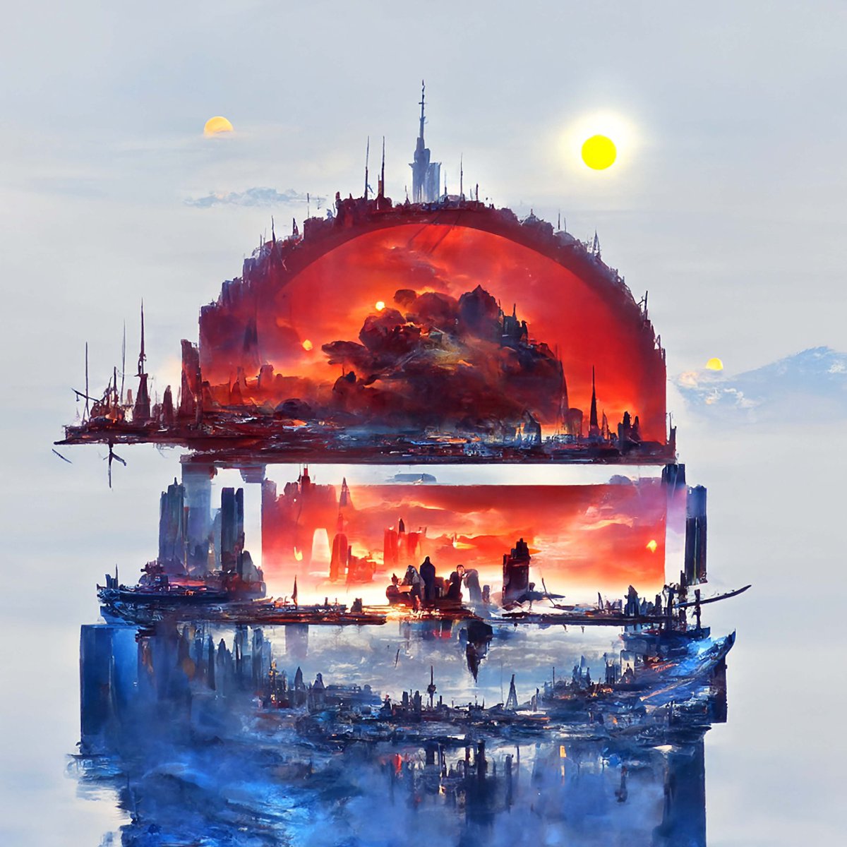 <a href="/jpegplug/">AYZ</a> Love how they programmed the AI to give different vibes. Makes it really unlike any other AI art project, like <a href="/BorSergOS/">BorSergOS</a> spent weeks on it &amp; it shows