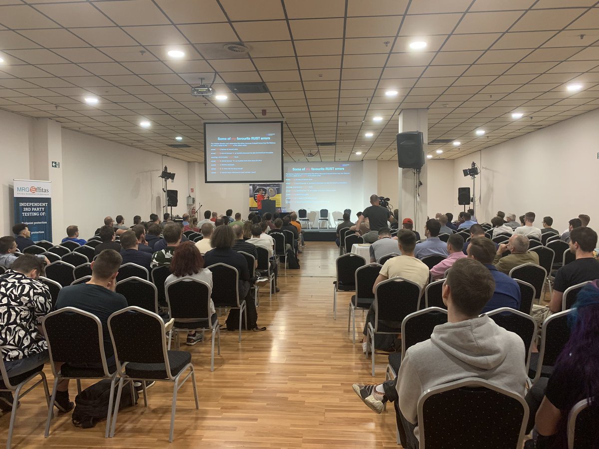 Offensive Rust is always fun, especially the compiler error codes 🤣 #bsides <a href="/GHost__42/">GHost</a>