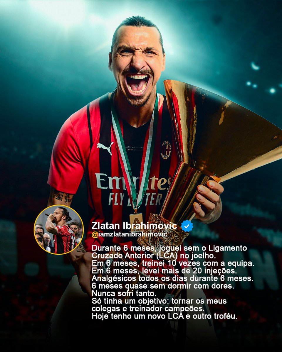 A dedicação do Rei Zlatan a um objetivo não tem limites 👑🏆