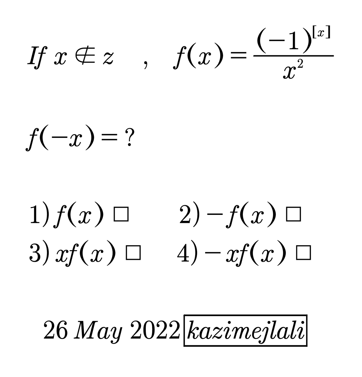 Math26039335's tweet photo. Professor کاظم اجلالی 
From Iran 🇮🇷 
#math #maths #For_students https://t.co/ooOKxBW1q5