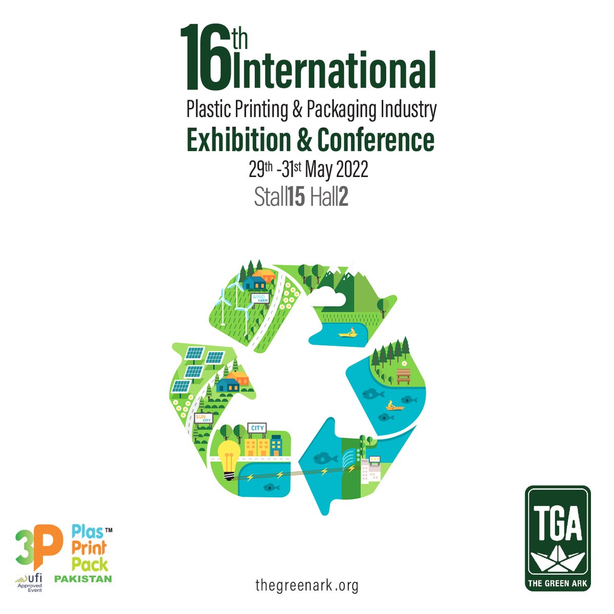 GreenArk3's tweet photo. Stay informed on how change can be achieved as we aim to reduce, recycle and repeat.
Join The Green Ark at Stall 15 in Hall 2 of the 16th Plastic Printing & Packaging Industry Exhibition and Conference in Lahore on the rescheduled dates!
#3P #TGA #LetsSaveTogether #Sustainable https://t.co/f8dTY4oMSm