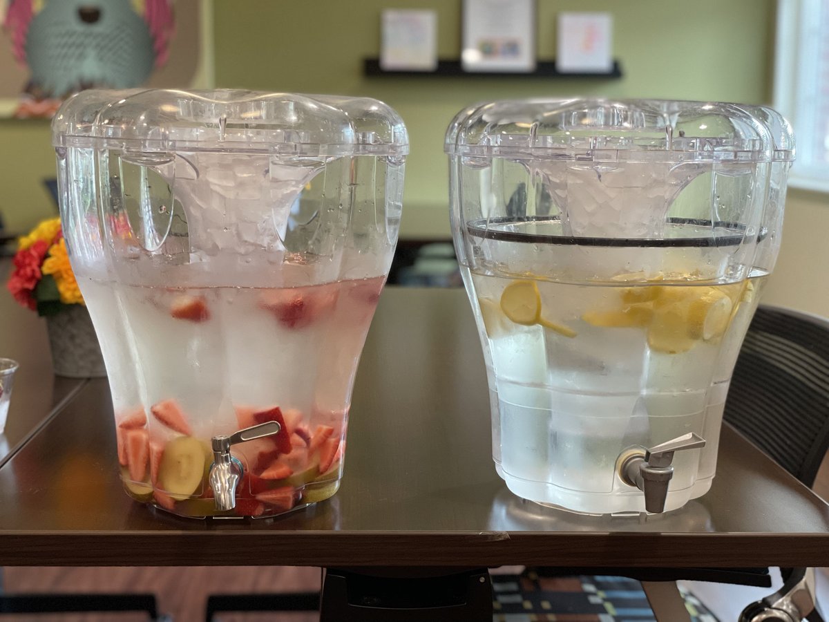 CoveredBridgeHC's tweet photo. Yesterday was Senior Health and Wellness Day! Residents enjoyed fruit infused water during Chef Circle, a weekly signature event. https://t.co/wM7zCwrOUB