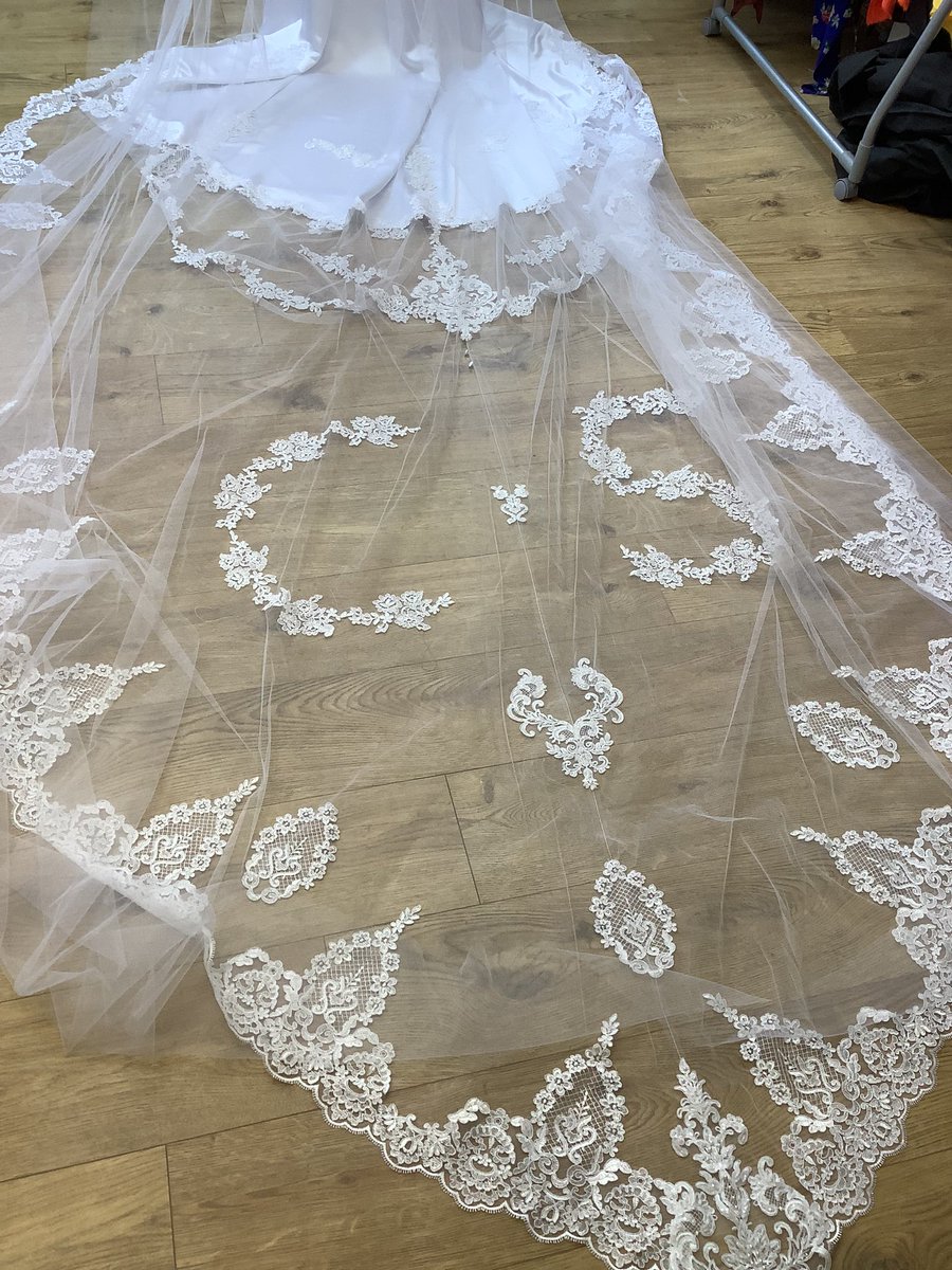 GOMearaDesigns's tweet photo. It was an honour to design and make the wedding dress for the beautiful Irish singer @ClionaHagan  
The dress had a 10foot train , 100 covered buttons and hand sewn lace bodice and initialled train #stunning #bride #dress  #irishdesign #wearingirish #fashion #designer #Birr https://t.co/dqDkmAzz0T