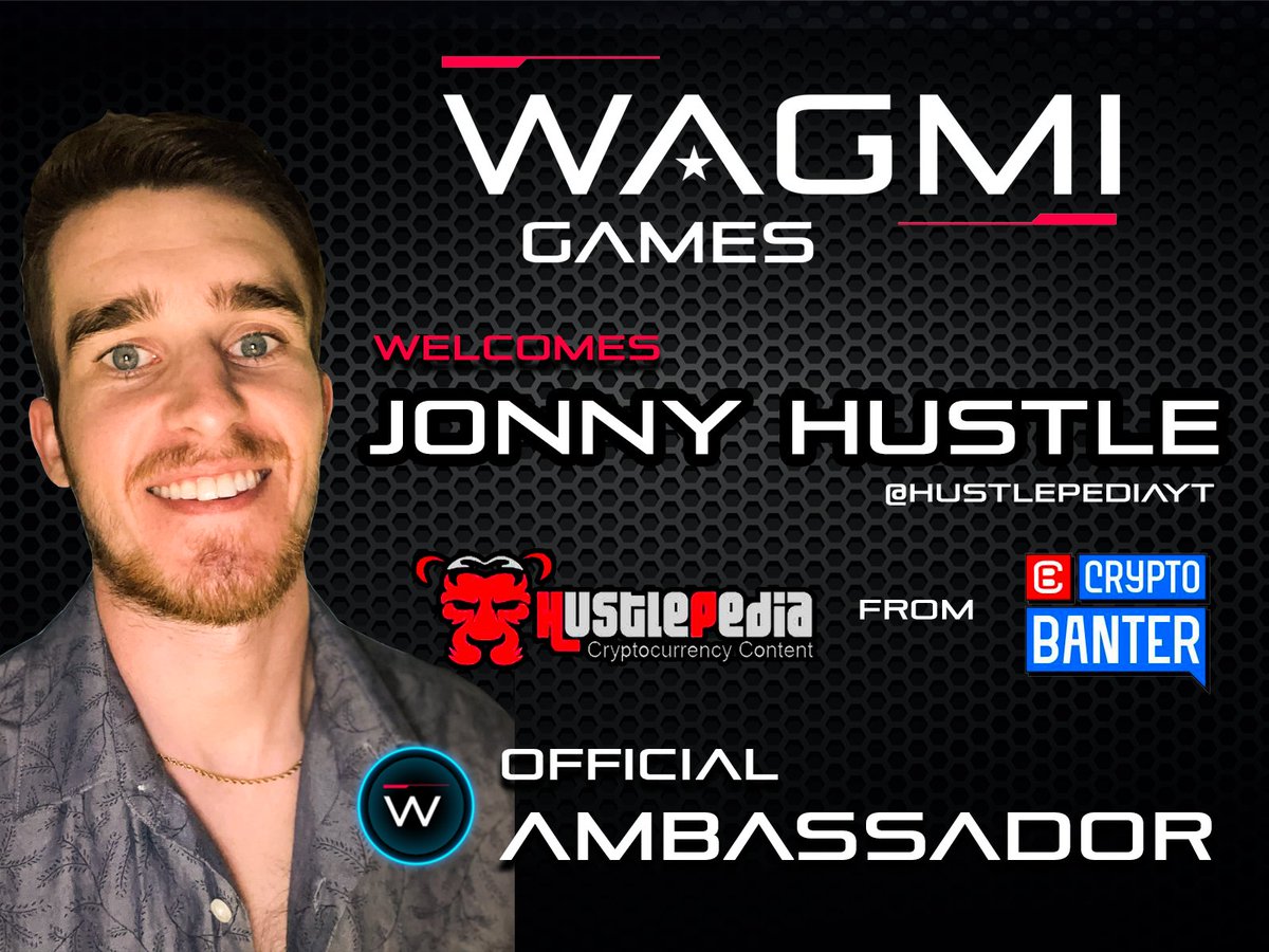 NiFeWARS's tweet photo. WAGMI Games is pleased to announce Jonny Hustle as an Official Ambassador.

Jonny not only is an accomplished gamer and Host of “In The Game” on @Crypto_Banter (568K subs on YT)... 

but will be known as an 'OG' influential name in #GameFi 

Welcome to the fam @HustlepediaYT https://t.co/tL4HNwTn6l