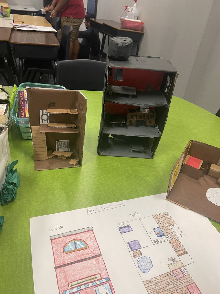 ProfessorTmart's tweet photo. Students did amazing on their last PBL. Ended the year with outstanding work. Here’s a few of their Anne Frank Annex’s. @OlleMightyOwls @CITGOiaOLLE https://t.co/rt7rALm0lT