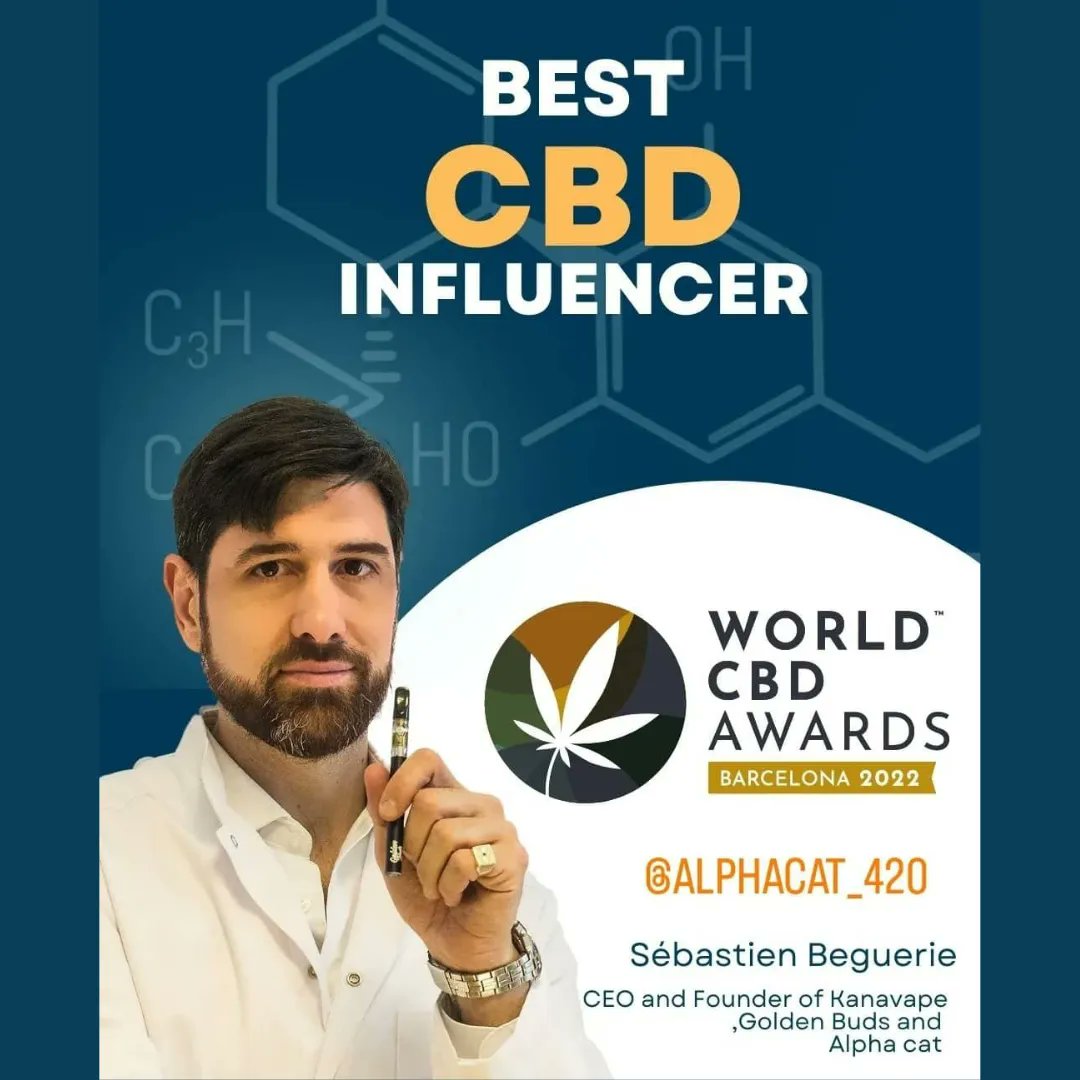 AlphaCatLab's tweet image. Notre fondateur @alphacat_420 est nominé au World CBD Awards 🏆 qui se passeront du 12 au 15 juillet à Barcelone 🇪🇸 ! M-1 avant le grand résultat - commentez 🤞 pour nous souhaiter bonne chance!