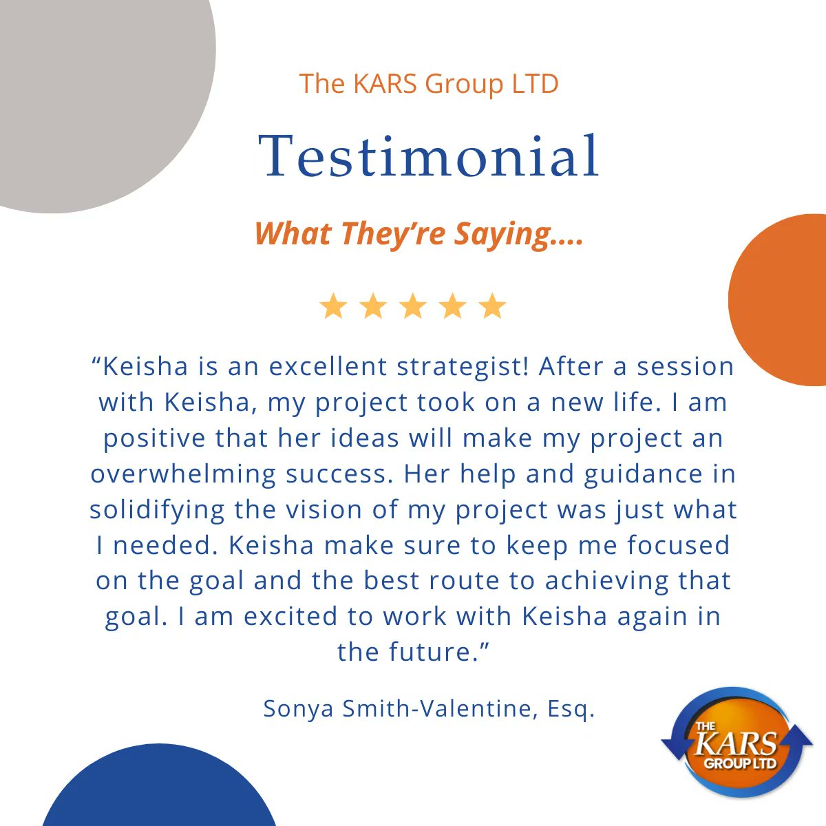 What They’re Saying:  “Keisha is an excellent strategist! After a session with Keisha, my project took on a new life. I am positive that her ideas will make my project an overwhelming success. Her help and guidance in solidifying the vision of my project was just what I needed..