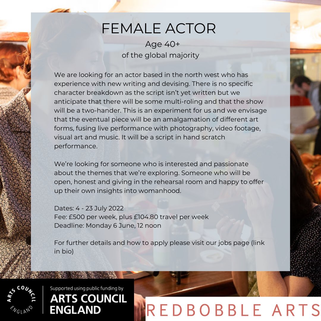 ACTOR CALL OUT! Female actor/performer, aged 40+, of the global majority. Come join our team as we develop ‘Athena’ #actor #manchester #theatre #actingjob #manchesteractors