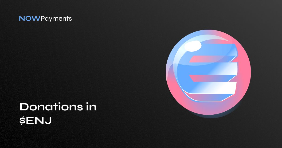 NOWPayments_io's tweet photo. Hey, #ENJ-fam, you here? ๐
Reply โ#ENJArmyโ โ show your ENerJy!โก๏ธ
NOW: the top use case for @Enjin โdonations๐ฅ
Accept $ENJ donuts in your project & support other ones with #ENJ! ๐พ
Awesome, isnโt it?๐
Letโs learn about our donation tools! โจ
โก๏ธ https://t.co/Ecs0YiYisQ โฌ
๏ธ https://t.co/AqubzQj532