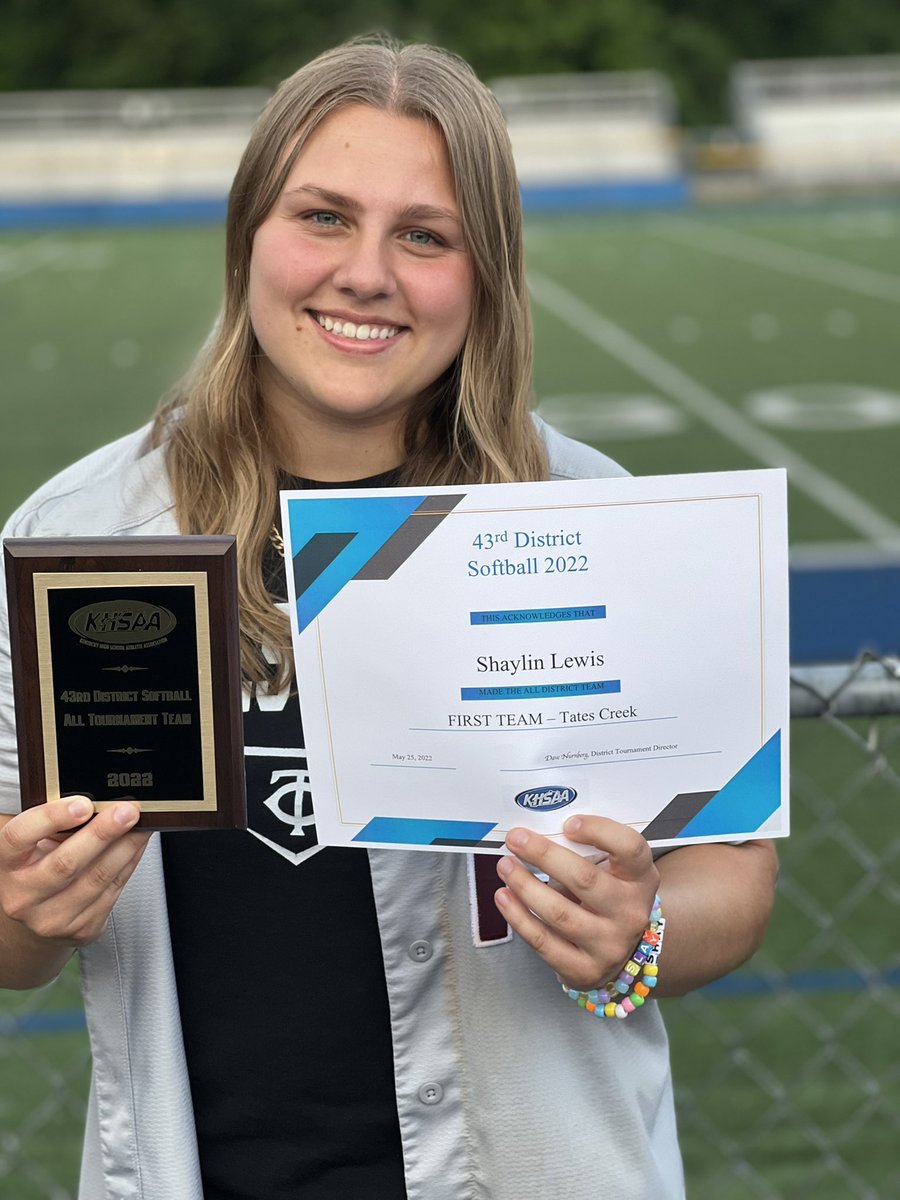 Congratulations <a href="/Shaylin_Lewis15/">shaylin.lewis15</a> for being named 1st Team All District &amp; 43rd District All Tournament Team.