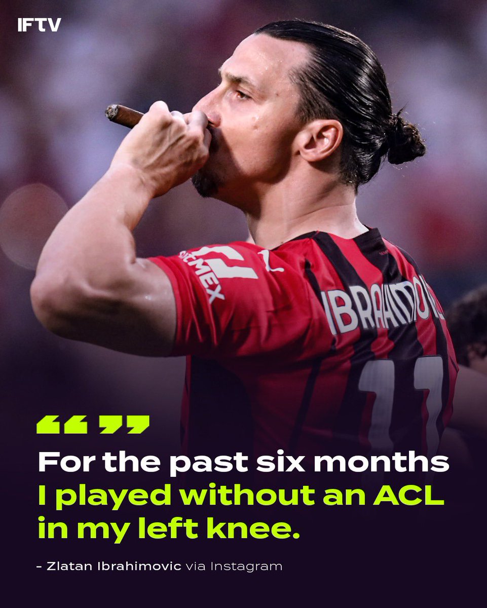 IFTVofficial's tweet photo. There are leaders, and then there is Zlatan 🦁

Playing through terrible injury, putting his body on the line for Milan. https://t.co/YBXH6GXTxe