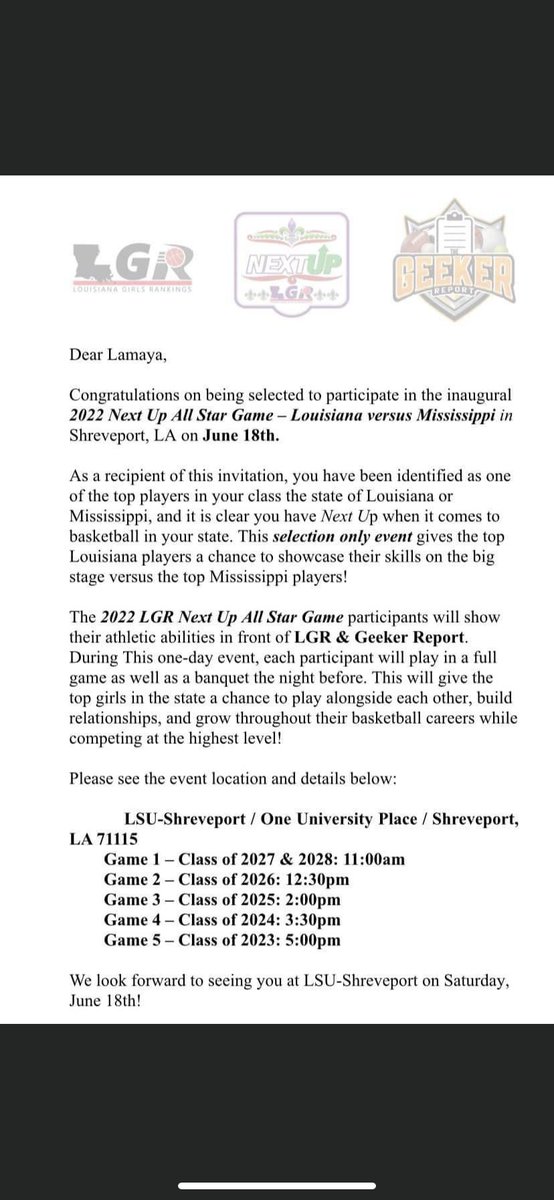 BobcatsNe's tweet photo. Abbi and Maya will be representing the Bobcats at the MS/LA  All Star game.  Class 26 and 27 https://t.co/n1WnfFqQDP