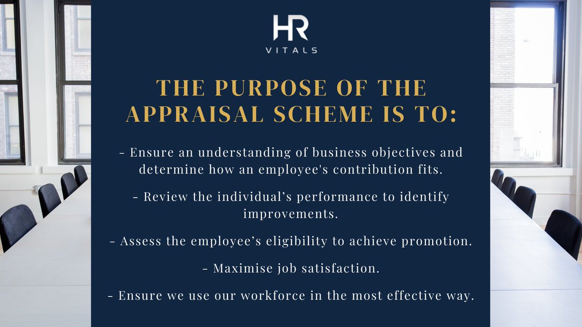 HRVitals's tweet photo. The purpose of an appraisal scheme is mainly to review your employee’s performance, giving an opportunity to discuss progress and identify improvements, ensuring that we use our workforce in the most effective way.

#hr #hrvitals #appraisalscheme https://t.co/ZOJF4KFRCk