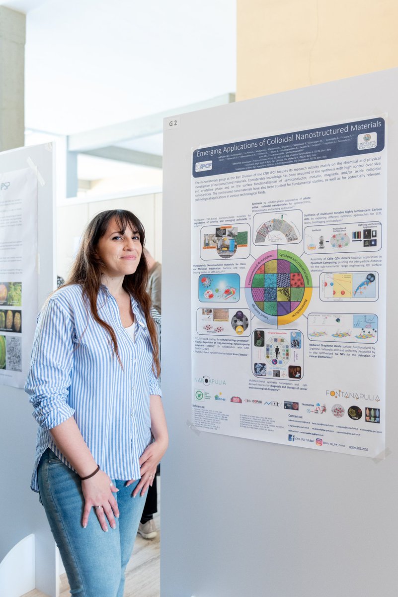 CnrIpcf's tweet photo. 🥳Durante il 1° Simposio organizzato da @Futuro_InArea il poster "Emerging Applications of Colloidal Nanostructured Materials" ha vinto il Premio “Poster selezionato da FuturoINAREA” 🏅
Congratulazioni ai colleghi di Bari! https://t.co/erSMgi0tM5