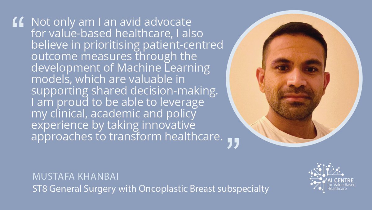 Today we meet Mustafa Khanbai @muskhanbhai, an ST8 in General Surgery with Oncoplastic Breast Subspecialty. He will be working at Guy's &amp; St Thomas' Trust <a href="/GSTTnhs/">Guy's and St Thomas'</a> with AI Clinical Lead at the Guy's Cancer Centre, Danny Ruta <a href="/danny_ruta/">Danny Ruta</a> 

#ClinicalAIFellows
#FLIP
#AIDE