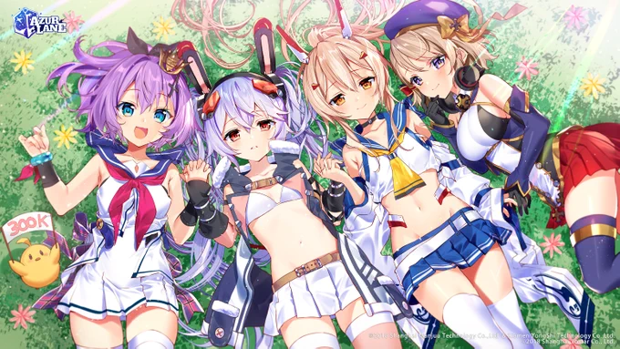 EN版アズールレーン(@AzurLane_EN)さんの30万フォロワーお祝いイラスト描かせていただきました。よろしくお願いします! #AzurLane #アズールレーン 