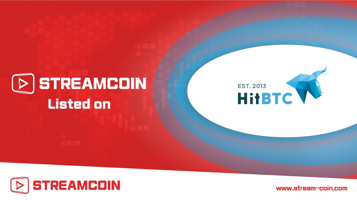 streamcoin_strm's tweet image. 🤩 StreamCoin (STRM) is now listed on @hitbtc. 

✅ Deposit &amp;amp; Withdrawal: Open Now
✅ Trading: May 27, 2022, 12:00 GMT
✅ Trading Pair: STRM/USDT

* Register on HitBTC now!

$STRM $USDT #CryptoExchange #ExchangeListing #HitBTC #listing #listed #nowlisted