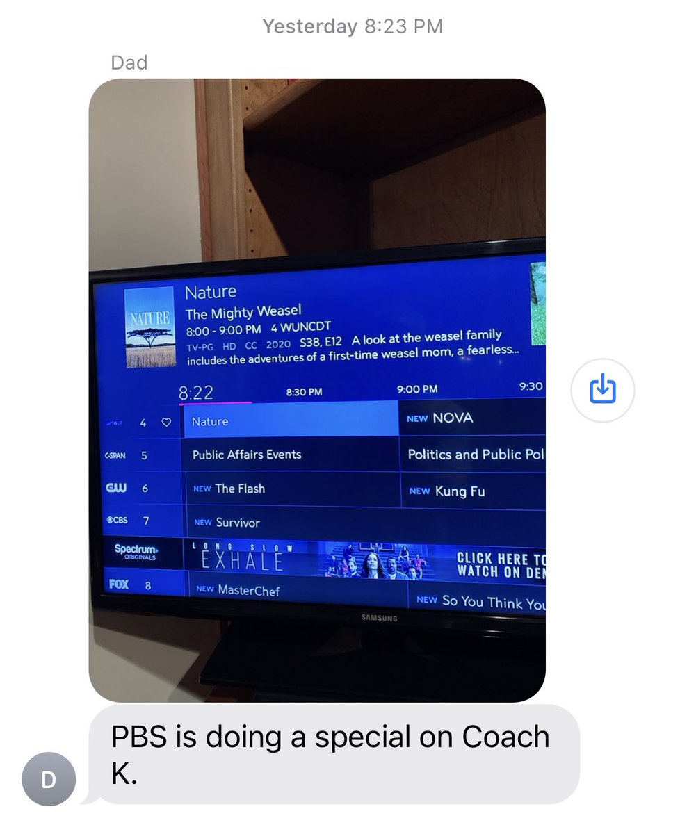 The Mighty Weasel: A Coach K Special