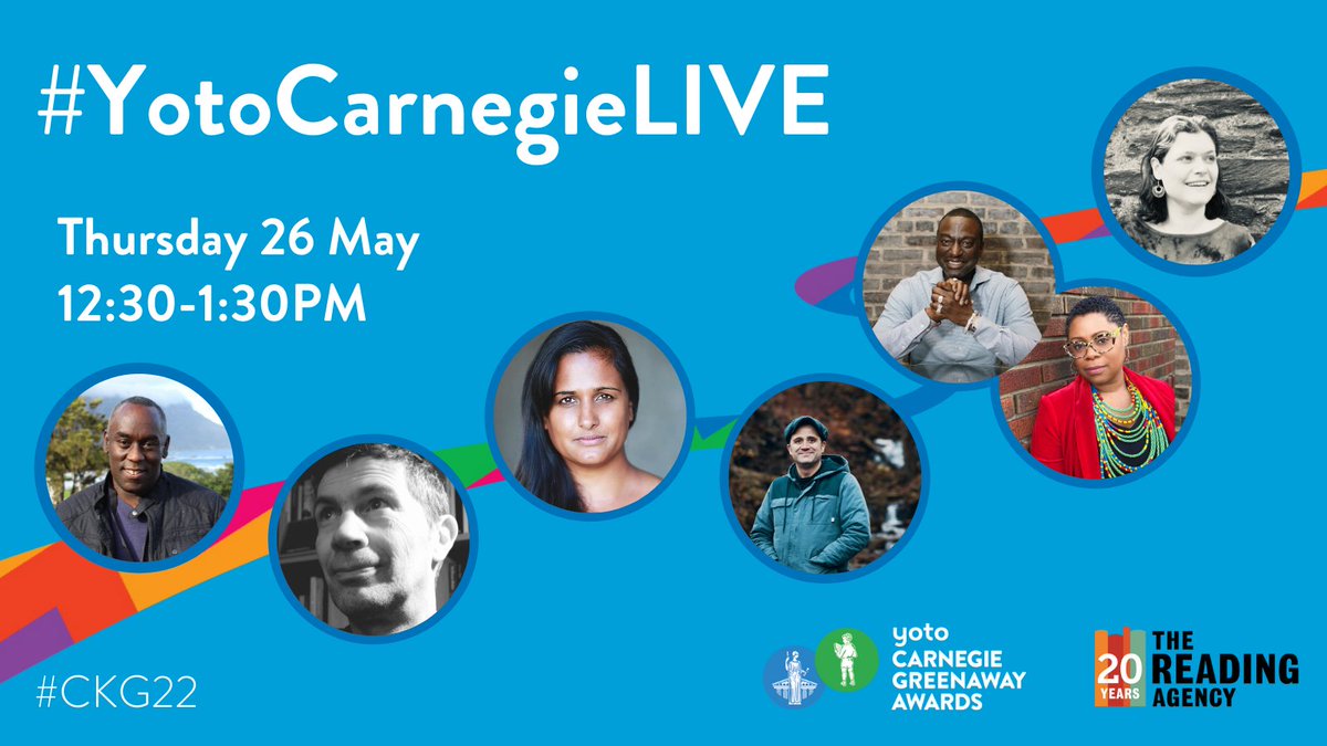 CarnegieMedals's tweet photo. Thanks to #CKG22 shortlisted authors @absolutelywrite @philearle @julianaurelius @brixtonbard &amp; @ibizoboi and @dr_yusefsalaam for being a part of the #CarnegieLIVE event today, hosted by the @readingagency's @EB_bookworm! Look out for the recording if you missed the fun! https://t.co/BZKBCkHXq0
