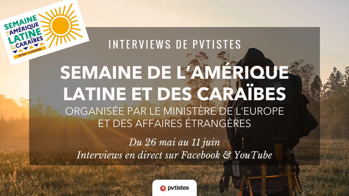 pvtistes's tweet photo. [INTERVIEWS DE #PVTISTES - EN DIRECT]
✅ Aujourd'hui à 17 h ➡️ interview de Margaux, #pvtiste au #Mexique 🇲🇽, dans le cadre de la Semaine de l’Amérique latine et des Caraïbes organisée par @francediplo. 
👉 https://t.co/3E3e9rri2K
#PVTMexique https://t.co/dHpaGU1ukJ