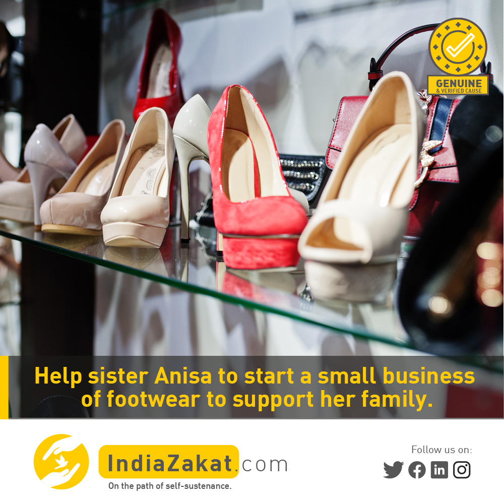 Sister Anisa is a housemaid and supports her family by doing the work of cooking, cleaning utensils, and doing laundry in people's homes. She has three young children, her husband is a drunkard, and he suffers from liver failure.   

Donate today at indiazakat.com/campaign/8934