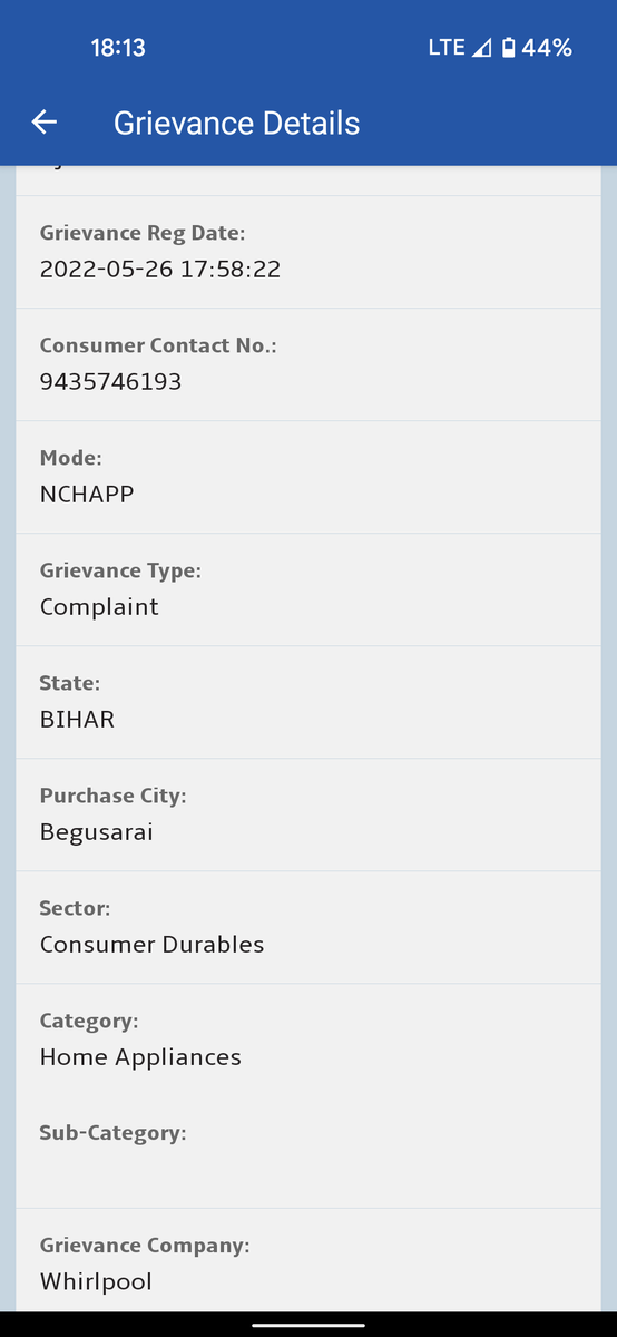 ajitnsit's tweet photo. @WhirlpoolCare @WhirlpoolCorp Really fed up with you. After my last tweet, I got a call from your office asking for my grievances and assured resolution. But nothing happened. Forced to lodge complain in consumer forum. https://t.co/DEpqDATvBf