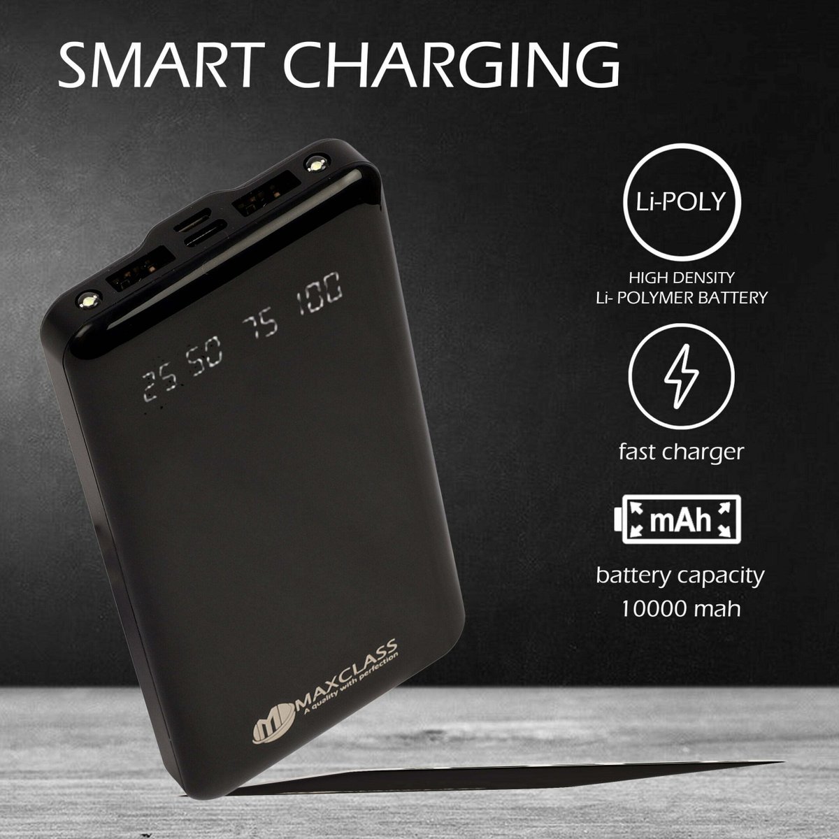 maxclasservices's tweet photo. MAXCLASS Digital Power Bank |10000 mAh| 18W Fast Charging| Input-Type C and Micro USB| Double Output | (BLACK)
SHOP NOW : https://t.co/ceuflSyKi1
+91 9650365885
#powerbank #maxclass #Sellonline #maxclassmarket #sellonmaxclassmarket
#AwesomeDeal #MegaDeals #digitalpowerbank https://t.co/w8qvgXxaSf