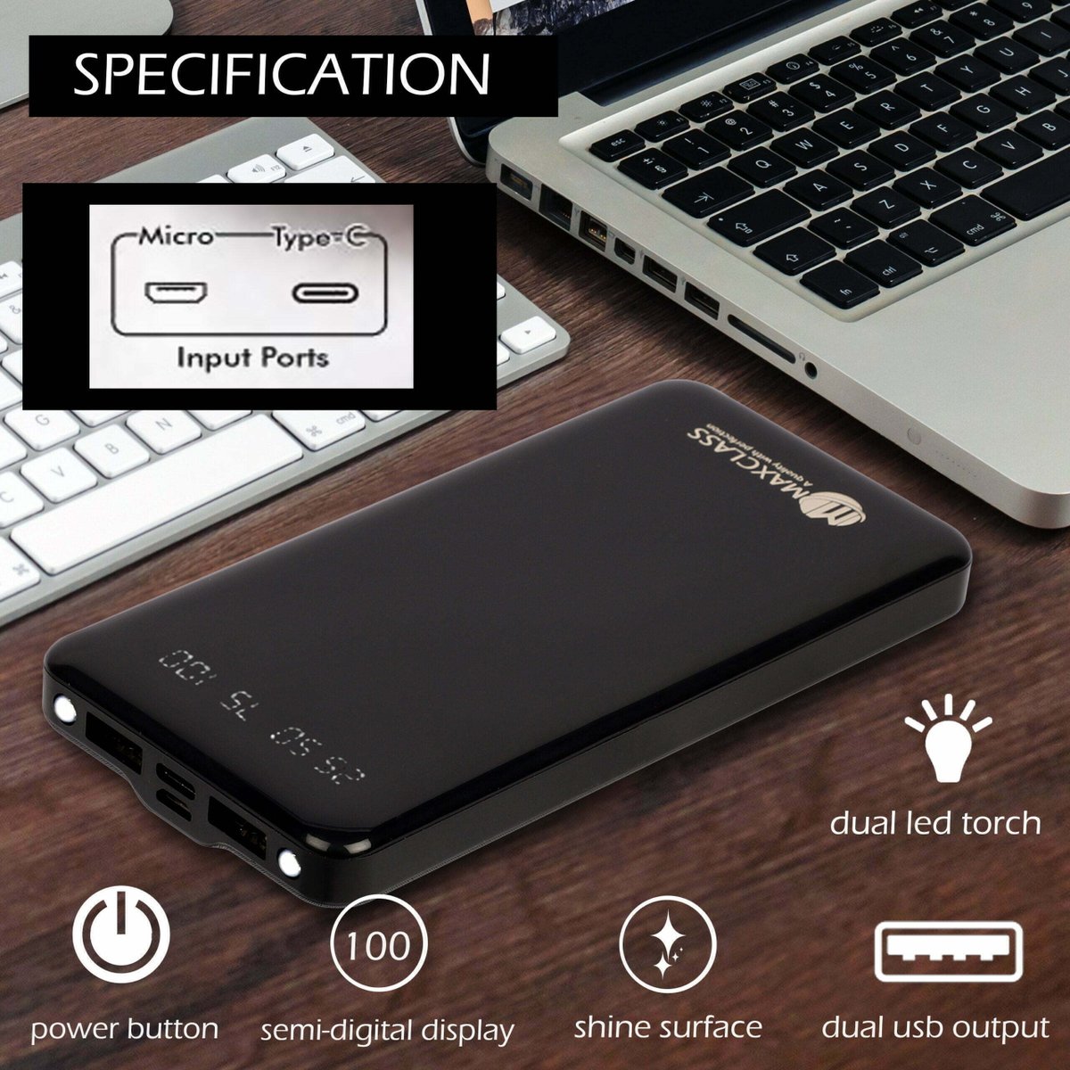 maxclasservices's tweet photo. MAXCLASS Digital Power Bank |10000 mAh| 18W Fast Charging| Input-Type C and Micro USB| Double Output | (BLACK)
SHOP NOW : https://t.co/ceuflSyKi1
+91 9650365885
#powerbank #maxclass #Sellonline #maxclassmarket #sellonmaxclassmarket
#AwesomeDeal #MegaDeals #digitalpowerbank https://t.co/w8qvgXxaSf