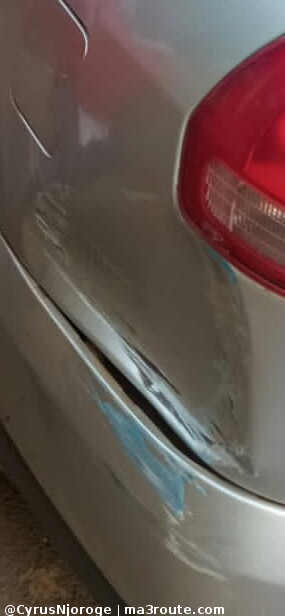 a3Route's tweet photo. 20:59 #KCT596E This vehicle belonging to Latema travel sacco hit my car and away. #Roguedriver #impunity  https://t.co/P6hLeRangG via @CyrusNjoroge