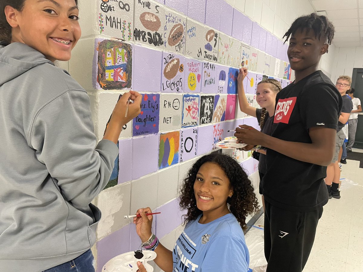 ElliskKaren's tweet photo. Future HS graduates, Class of 2026, are leaving their mark @NGMSNighthawks! I know our students will do great things next year in HS! @GCSchoolsNC https://t.co/fnyE48wA2f