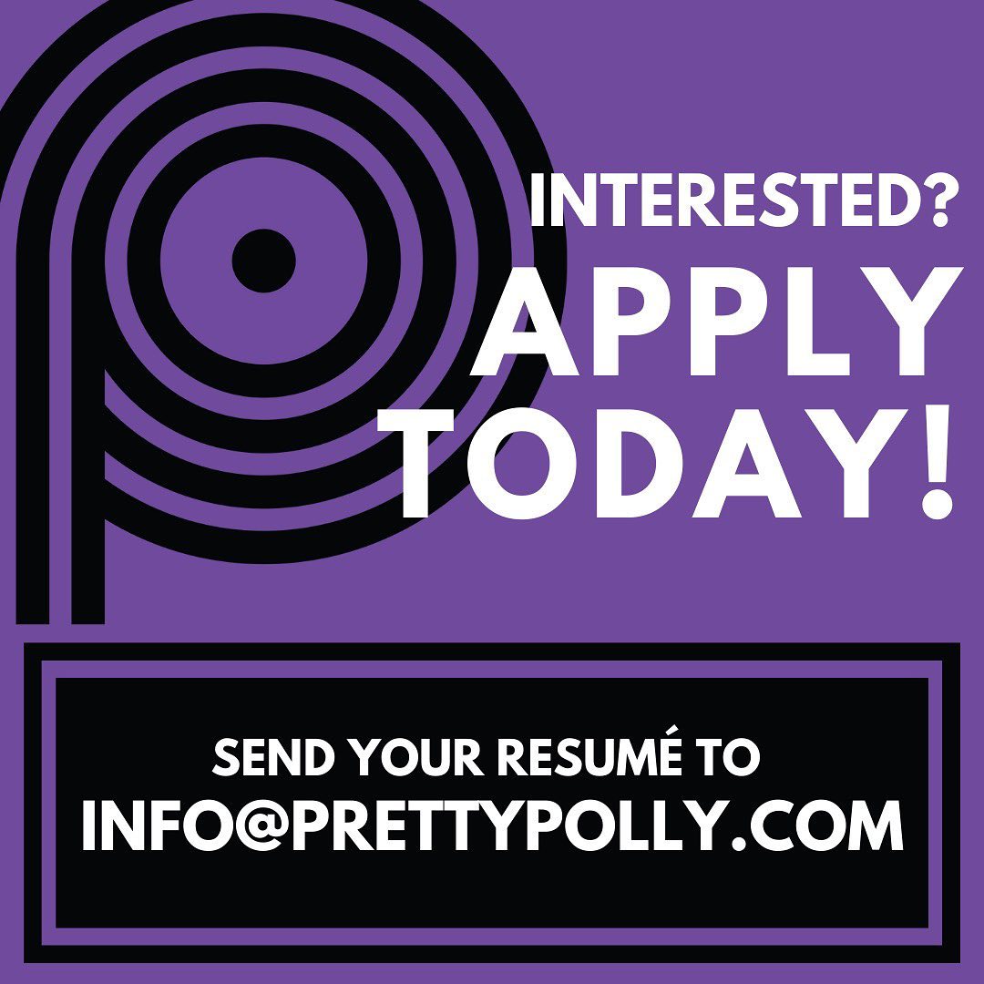 ElonMusic's tweet photo. Are you interested in joining the Pretty Polly team? Apply to be a freelance production manager today by emailing your resumé to info@prettypolly.com! https://t.co/oeohTnZkBw