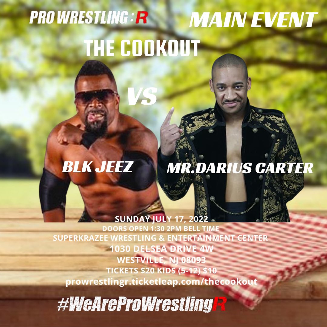 ProWrestlingR1's tweet photo. #TheDefinitionOfFly 
#TheKingOfTheTerritory

Who’s coming to #TheCookout? 
#YallHungry?
#LetsEat 
#WeAreProWrestlingR
#GetAPlate
#ComeGetServed

https://t.co/D5TskqKJE1 https://t.co/3FsIjHesOr