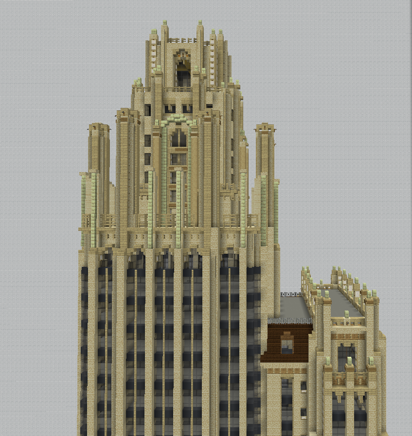 EisenbartMax's tweet photo. Neo-gothic Tribune Tower in Minecraft. Based in Chicago.

#Minecraft #minecraft建築コミュ https://t.co/H8m71e0PbY