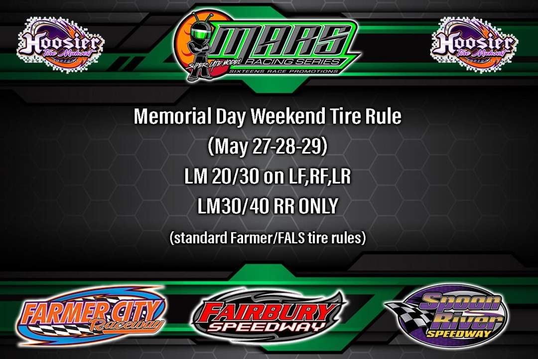 Mars Late Model Series on Twitter "TIRE UPDATE We will be running the