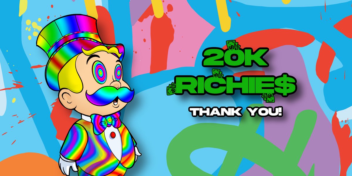 ragstorichienft's tweet photo. 🤯💰Already 20K Richies!💰🤯

Thank you for your support, we are truly mind blown by the amazing community we’re building together.

Remember, this is only the beginning…so let’s go!!! 🚀

#RagstoRichie https://t.co/Fikotb0b92