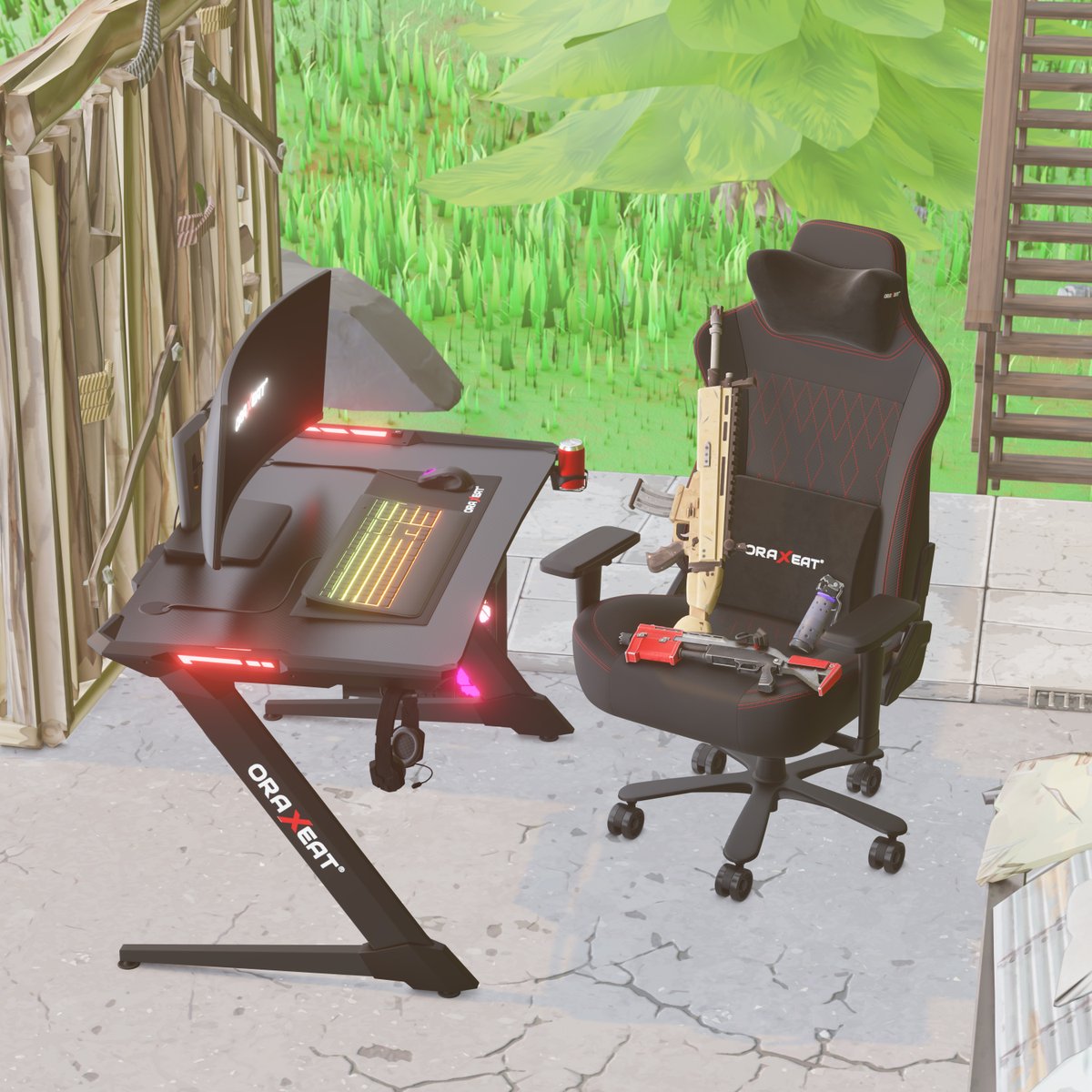ORAXEAT's tweet photo. Ready for the win with ORAXEAT SET-UP ! #fortnitecommunity 🏆
Tag un ami qui n'a jamais fait de TOP1 (le pauvre...) 😩
#fortnite #oraxeat #top1 #gaming https://t.co/uaVp5O5Qfx
