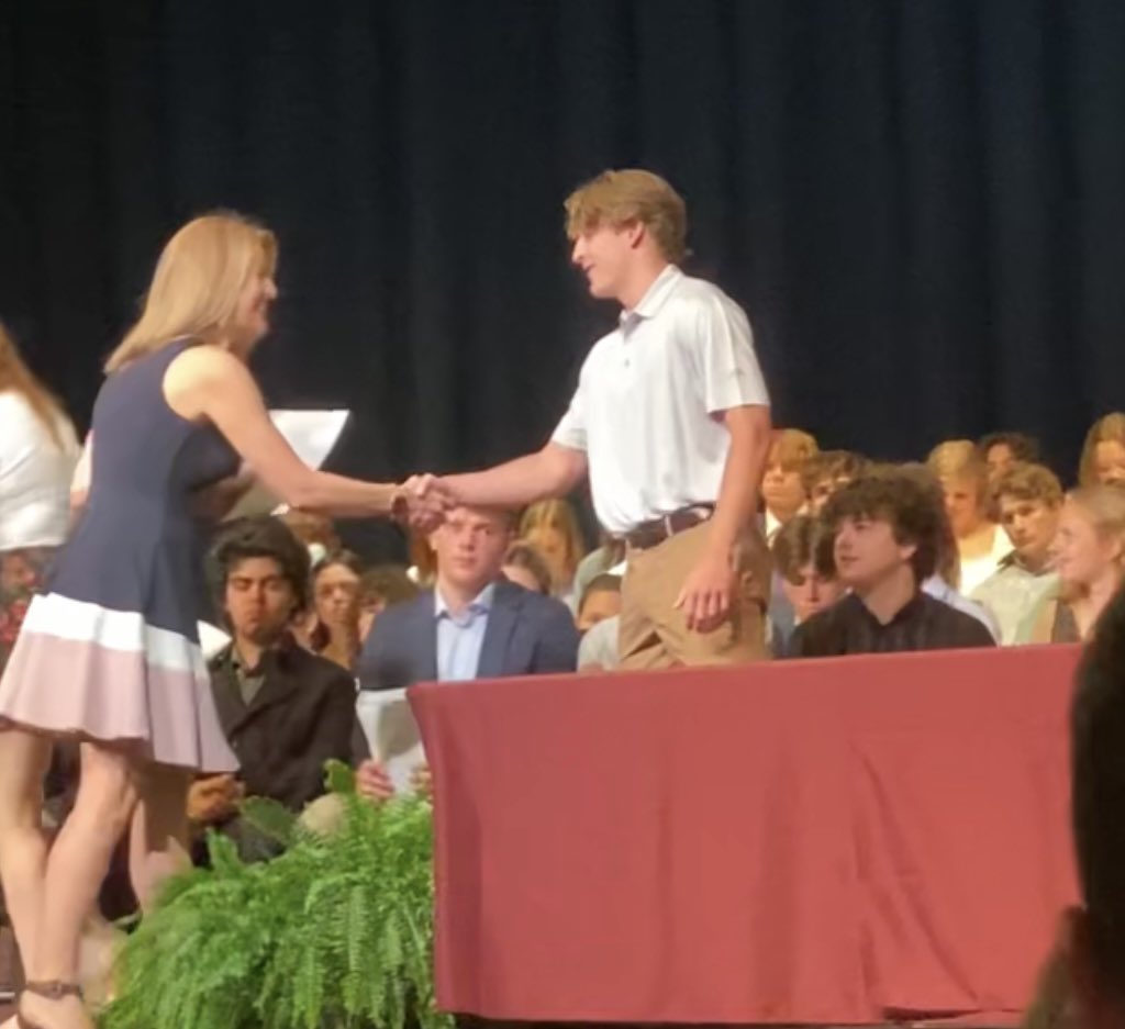 Congratulations to Braedon Spies. Recipient of the Rocky River Booster Scholarship this year. Best of luck to you at Miami University!