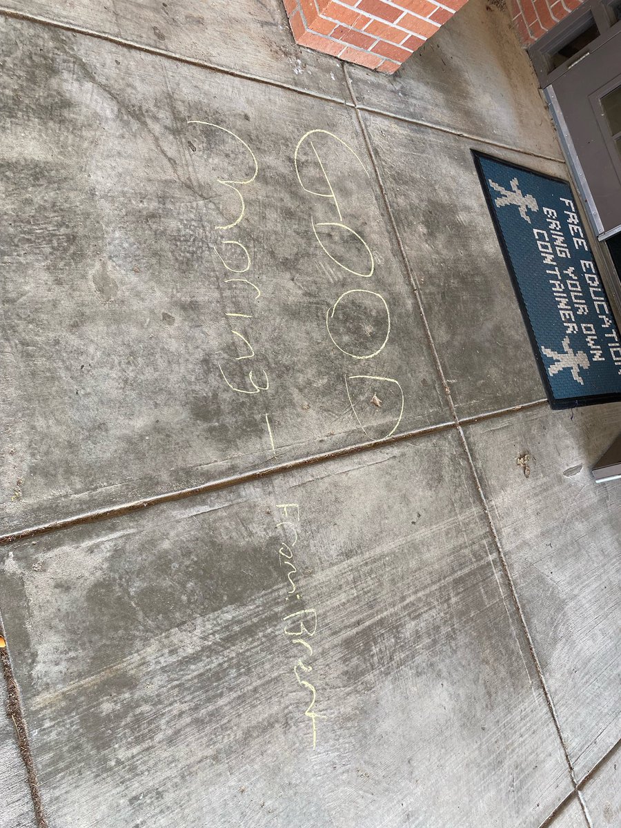 StyersKristy's tweet photo. One of our kids greets us yelling “Good Morning” down the hall every day. He didn’t get to come today so he left us a note yesterday so we would see it  this morning when we came in @LMESTigerNation https://t.co/UOqwK3mnNQ