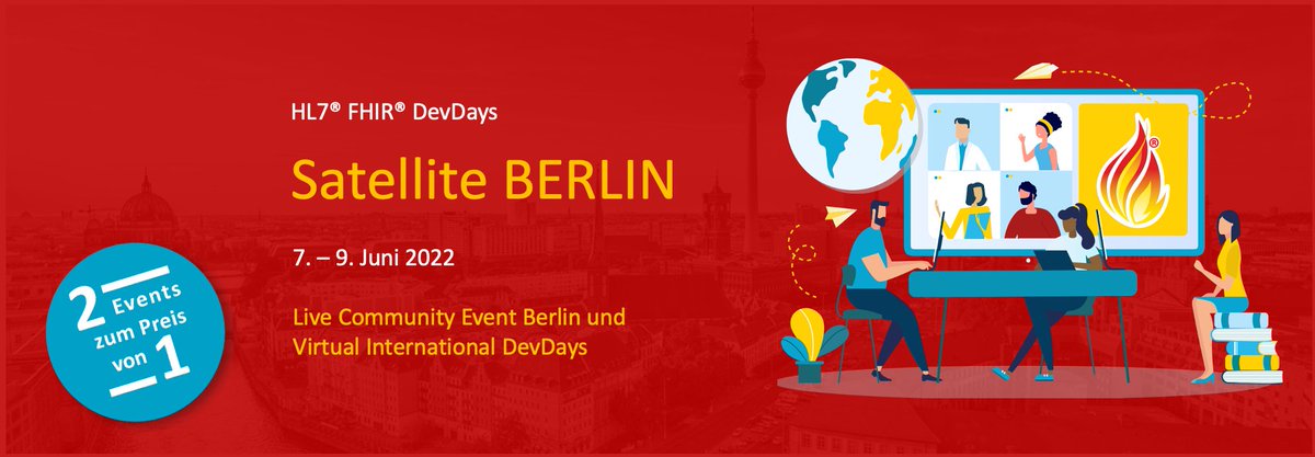 #HL7® #FHIR® #DevDays Satellite BERLIN 7-9 Juni 2022: wir haben unser Programm final, noch kannst du dich anmelden – mehr Info hier hl7.de/fhir-devdays-2… #community #Interoperability