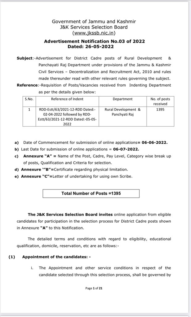 JKSSB Official tweet media