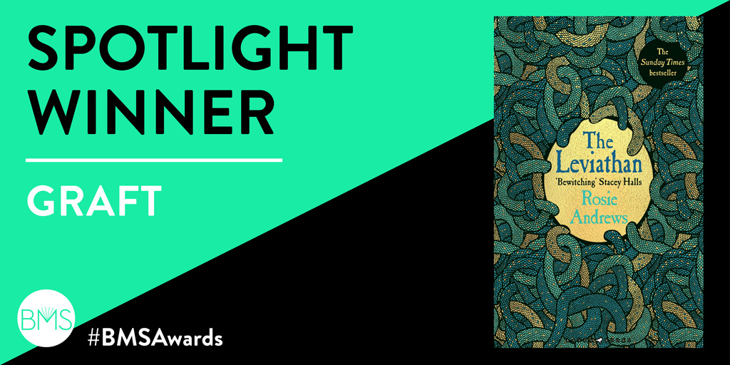 BMSoc's tweet photo. Last but not least, our Spotlight Award for Graft goes to @amy_donegan @ellamharold for their campaign for #TheLeviathan Congratulations! @BloomsburyRaven @bloomsburybooks #BMSAwards https://t.co/ejTmFIeJUb