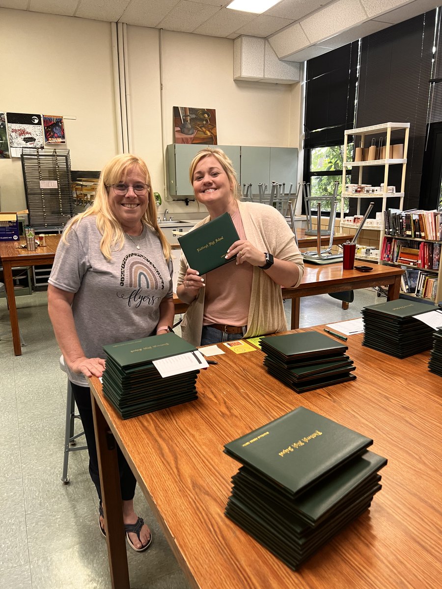 Graduation prep is in full swing. In five days, these diplomas will be in the deserving hands of the Class of 2022. Thank you to all those that make this event possible!