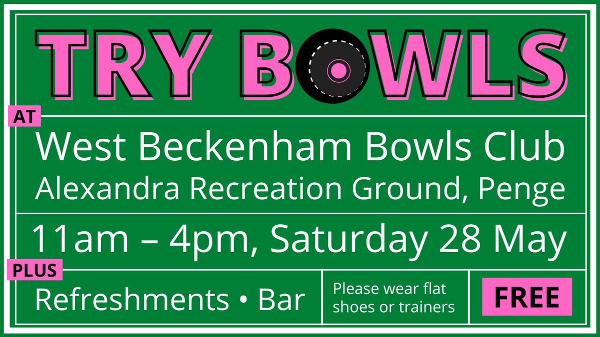 WestBeckBowls's tweet photo. Looking for something fun to do this Saturday? Try bowls @thepengetourist @SE20Penge #LoveBowls https://t.co/8HtmRZsLNq