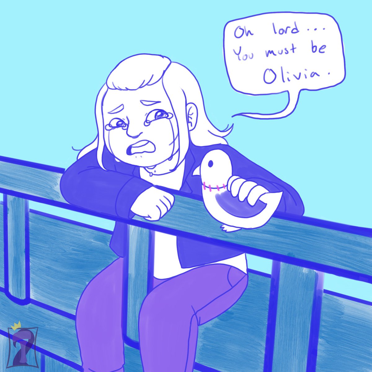 thetentacleking's tweet photo. Meeting Olivia (1/2) #ofmd #ourflagmeansdeath #OFMDfanart #kindergartenau #ofmdbuttons #fanart #minicomic #comic https://t.co/ARY0uHp8bl