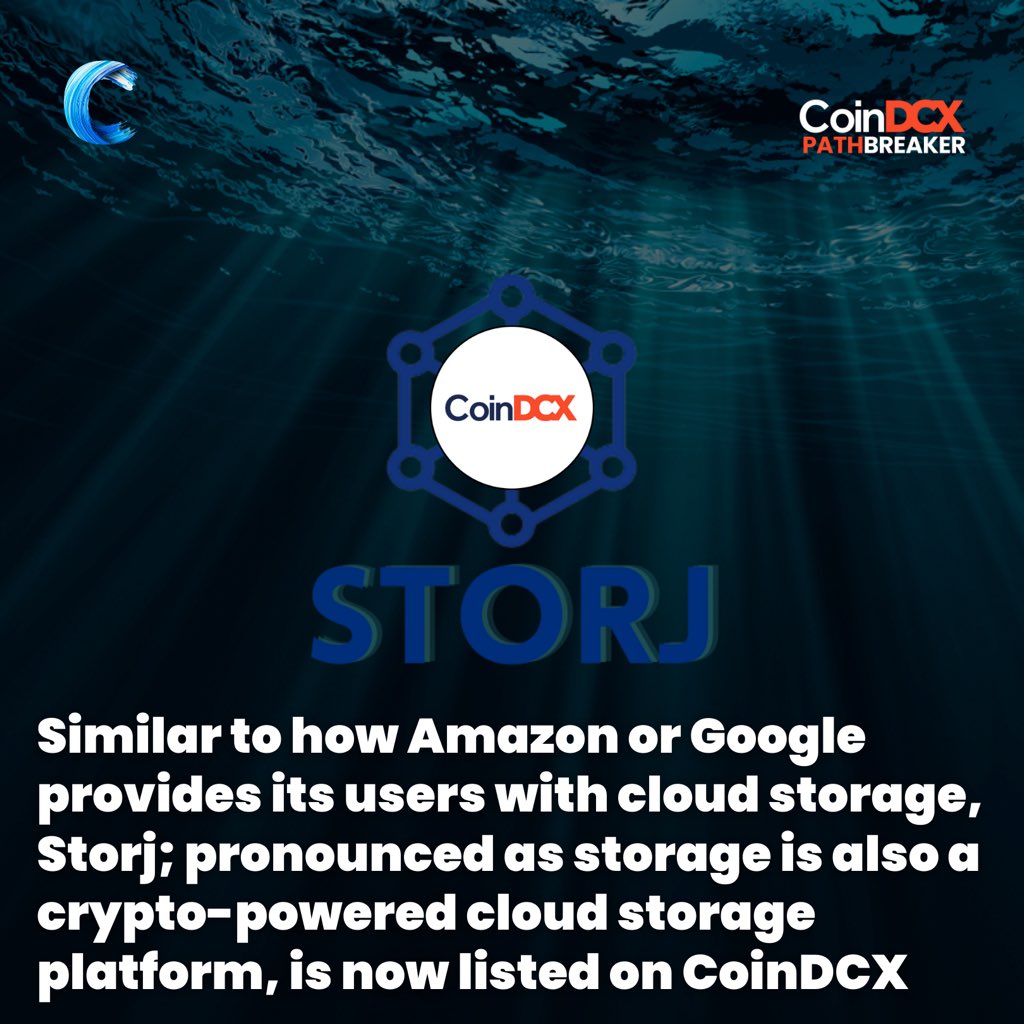 CryptoKeBadshah's tweet photo. #Storj is now listed on CoinDCX. https://t.co/vuPZlYcJEo