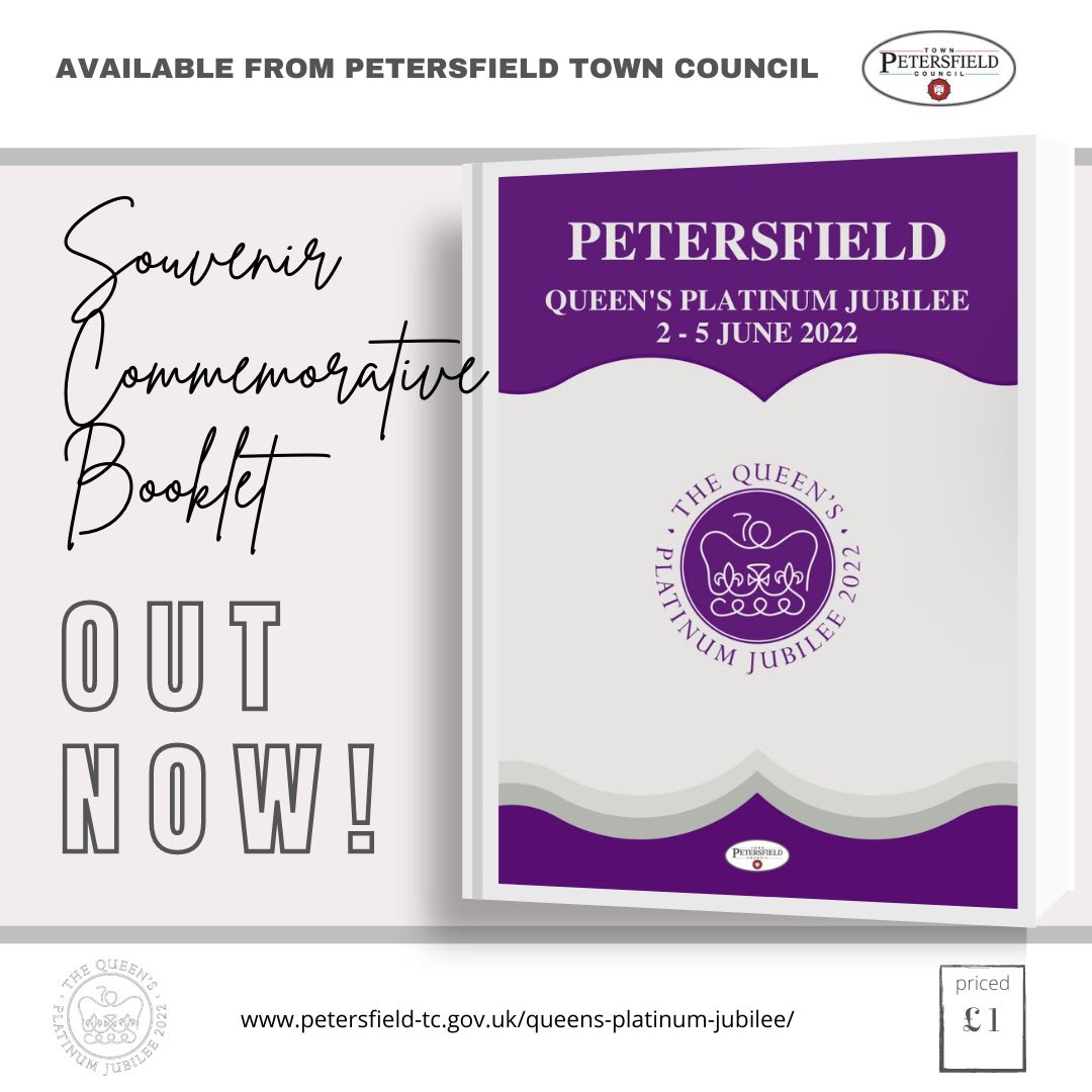 Our official #HM70 #PlatinumJubilee commemorative booklet is NOW ON SALE!! Pick up your copy from Petersfield Town Hall for just £1! #petersfield #easthampshire #jubilee <a href="/shineradio/">Petersfield's Shine Radio</a> <a href="/postpfield/">Petersfield Post</a> <a href="/PfieldMuseum/">Petersfield Museum and Art Gallery</a> <a href="/PeefPulse/">Petersfield Pulse</a> <a href="/PEEFFEST/">Petersfield Festivals</a>